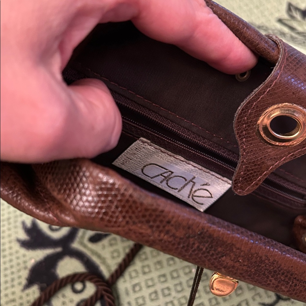 Cache Brown Patterned Shoulder Bag - Picture 3 of 3